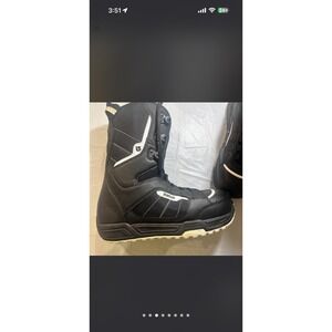 Burton Invader Snowboard Boots Mens 9 Black Good Traditional Laces All Mountain